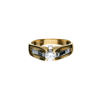 Ring Damiata Gioielli Man in Yellow Gold Zircone 2131/102/1 - 2131/102/1